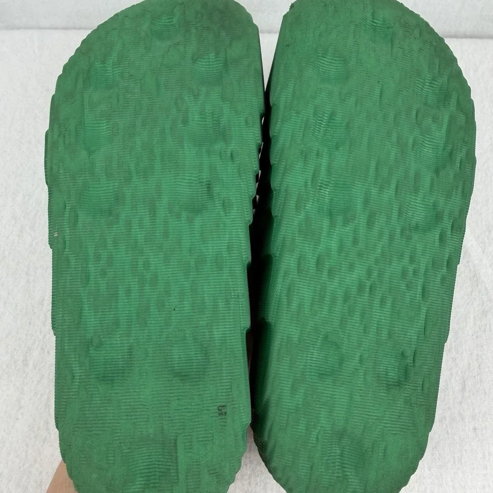 Adidas Adilette 22 Slides Mens Boys Sz 6 US Green Sandals Blokecore Cyber Street